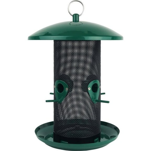 Natures Way KMESH-8 2.5 qt. Perch If You Please Mesh Mixed Seed Feeder - Green - Case of 4