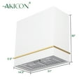 thumbnail image 2 of Akicon Range Hood 30 Inch, 600 CFM Stainless Steel Vent Hood with Powerful Range Hood Insert, Modern Square Kitchen Hood with 3 Speed Control, LED Lights, Baffle Filters, Wall Mounted (AK-HS30HA-SWG), 2 of 7