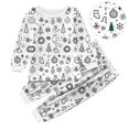 thumbnail image 2 of Gubotare Kids Christmas Pajamas Boys Baby Kids Christmas Pajamas Toddler Girls Long Sleeve Pjs Set Boys Jammies Size 5t 6t (Black,5-6 Years), 2 of 4