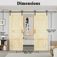 thumbnail image 2 of 60'' x 84'' Sliding Barn Doors and Hardware Included, Unfinished Natural Pine Wood Panels & Barn Door Hardware Kit & Track Joint, Easy Assembly with Pre-Drilled Holes, K Frame, 2 of 9