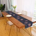 thumbnail image 2 of Yayeee Table Runner 70 inches Long for Home Kitchen Rectangle Dining Table Holiday Party Decoration, Red and White Fireworks Pattern, 2 of 7