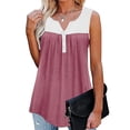 thumbnail image 3 of Blusa de verano con dobladillo suelto, blusa de verano con escote en V, sin mangas, con escote en V y dobladillo suelto, blusa con escote en V y dobladillo suelto, confiabilidad excepcional, 3 of 6