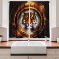 thumbnail image 2 of Ambesonne Tiger Kitchen Curtains, Mayan Calender, 55"x39", Dark Orange Black, 2 of 3