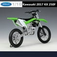 thumbnail image 2 of Welly 1:10 Kawasaki 2017 KX 250F Alloy Motorcycle Model High Simulation Diecast Metal Motorcycle Model Collection Children Gifts, 2 of 6