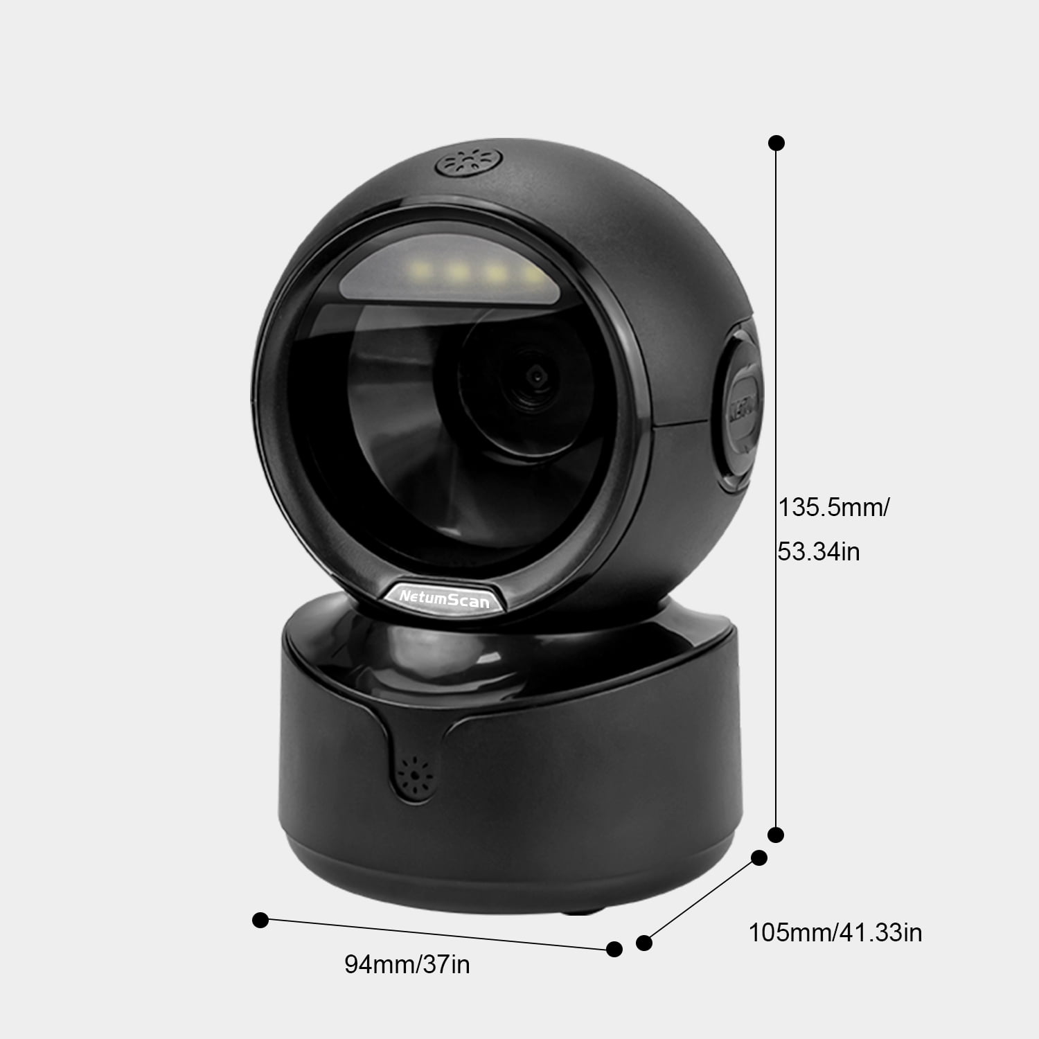 NETUM Automatic Omnidirectional 2D QR Barcode Scanner, Hands-Free USB Wired  Desktop Barcode Reader for Warehouse, Supermarket, Retail Store, Pos System(Black)