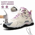 thumbnail image 4 of Steel Toe Work Boots for Women Construction Safety Boot Indestructible Shoes Lightweight Comfortable Slip Resistant Puncture Proof Slip Resistant Working Sneakers 7.5, 4 of 10