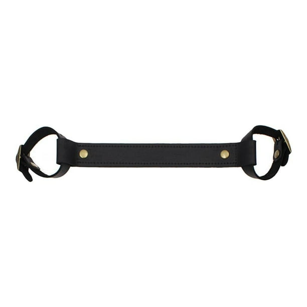 Asa de transporte para manualidades, asa universal, cuero exquisito, confiable y plegable. Negro