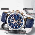 thumbnail image 2 of Men Watches Business Casual Wrist Watches (Multifunction/Waterproof/Luminous/Calendar) Genuine Leather Band Fashion Watch for Men, 2 of 6