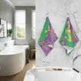 thumbnail image 7 of GZHJMY Mardi Gras Cotton Hand Towels, 2 Pack Absorbent Bath Towel Decorative Fingertip Towels for Bathroom Gym Spa Hotel Beach Swimming Pool,16"x 28", 7 of 7