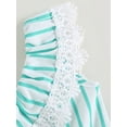 thumbnail image 6 of Coduop Toddler Baby Girls Bodysuit,Sleeveless Lace One Shoulder Striped Jumpsuit Playsuit, 6 of 9