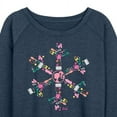 thumbnail image 3 of Barbie - Holiday & Christmas - Iconic Barbie Icon Snowflake - Women's Lightweight French Terry Long Sleeve Shirt, 3 of 5
