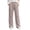 Khaki(ladies pants), variant on Wide Leg Pants for Women Soft Ribbed Knit Elastic Waist Loose Trousers with Pockets for Casual Wear
