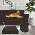 thumbnail image 3 of ZXNYH Couch Cover, Stretch Sofa Cover with 3 Cushion Covers, Washable Spandex Jacquard Fabric, Elastic Furniture Protector for Pets, Kid (X-Large, Dark Gray), 3 of 5