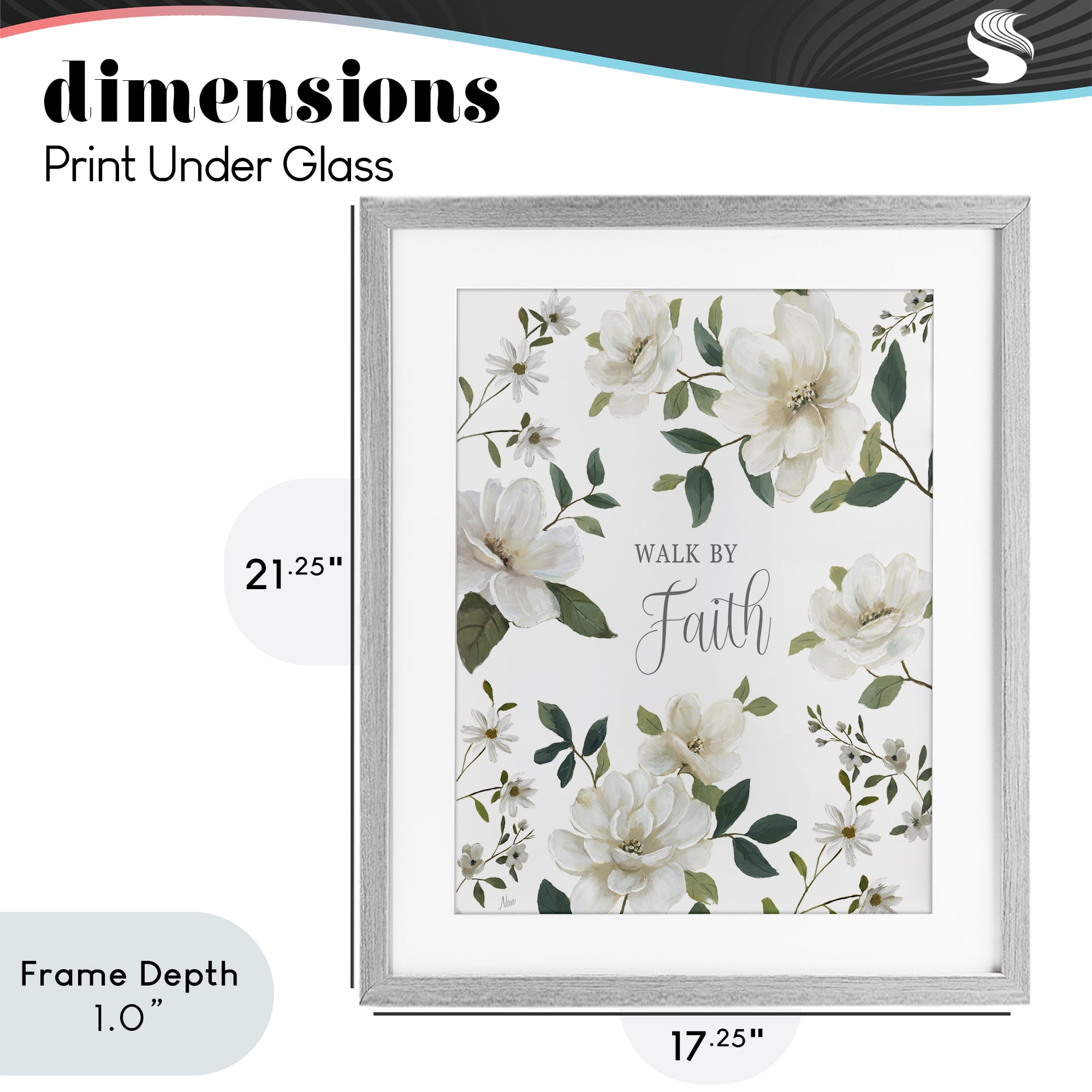 Stupell Industries Floral Walk By Faith Gray Framed Print Under Glass, design by Nan