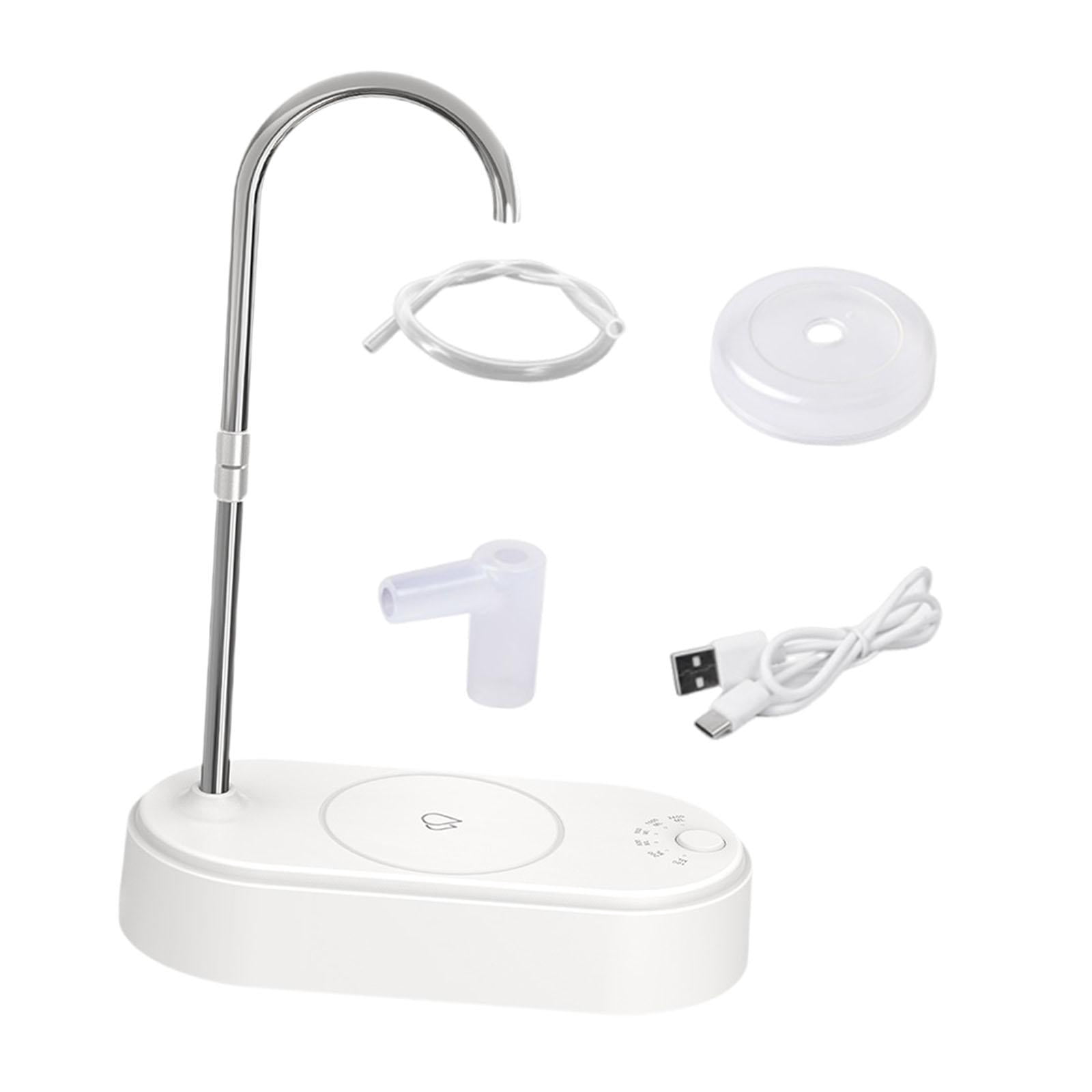 CoudarTitie Desktop Water Dispenser Bottle Pump Rechargeable Easy to Use Water Jug Dispenser White
