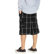 Shaka Wear Men's Relaxed Fit Plaid Cargo Shorts S~5XL