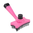 thumbnail image 4 of Yajisi Self-Cleaning Pet Grooming Brush for Dogs and Cats, Deshedding Tool Removes Loose Undercoat, Tangled Hair, Dander and Dirt, Ergonomic Handle, Rose Red, 4 of 9