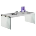thumbnail image 2 of Bowery Hill Tempered Glass Coffee Table in Glossy White, 2 of 5