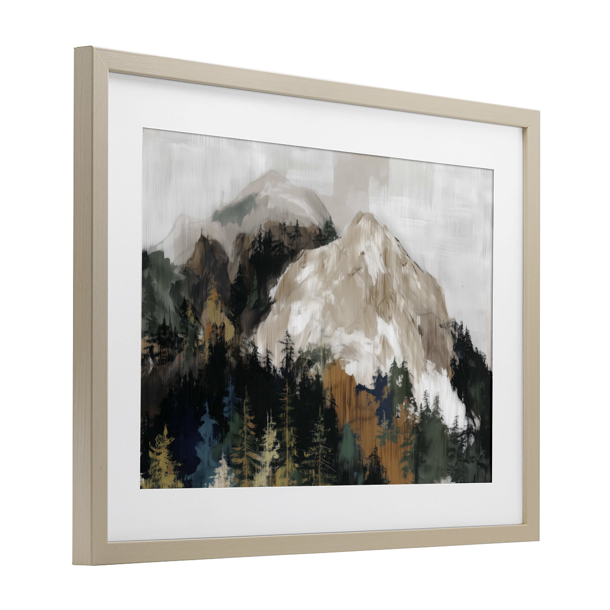 Stupell Industries Rugged Mountain Peaks Birch Framed Print Under Glass, design by Chromatic Storm Studio