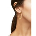 thumbnail image 4 of Black Heritage Gold-Tone History Statement Hoop Earrings, 4 of 4
