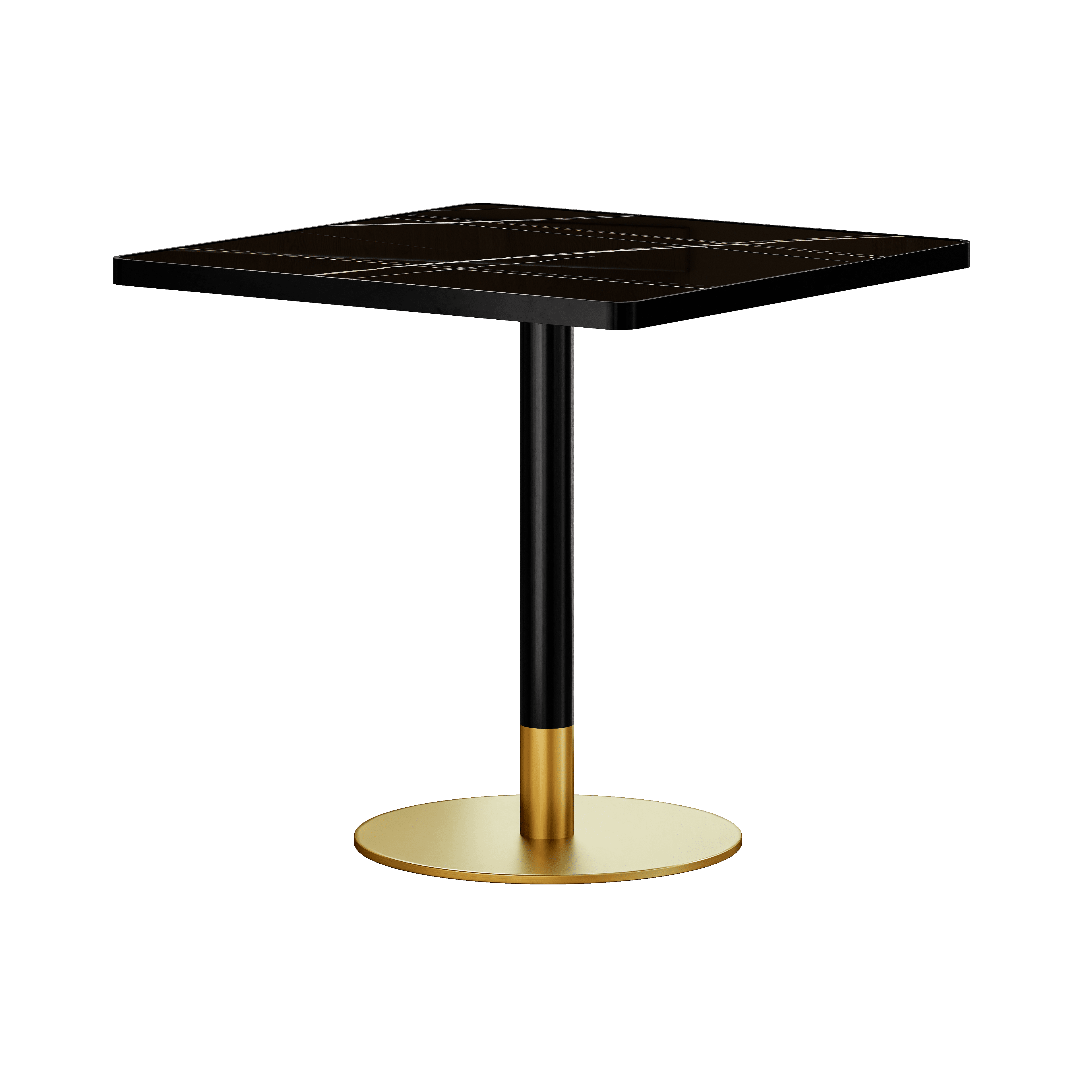 Square Modern Dining Table 31.5" Bistro Tulip Table with Faux Marble Top, White