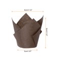 thumbnail image 2 of Uxcell 100Pcs Tulip Cupcake Liners Standard Paper Baking Cups Greaseproof Wrapper Disposable Coffee, 2 of 6