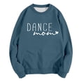 thumbnail image 4 of Wang6 Womens Plus Size Christmas Graphic Sweatshirts Trendy Xmas Long Sleeve"Dance Mom"Printed No Hood Pullovers Causal Loose Fit Crew Neck Tops Shirts Navy XL, 4 of 4
