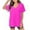 070 Hot Pink, variant on Fanxing Womens Scrub Tops Fashion V Neck Work Uniform T Shirt Short Sleeve Nurse Tops with Pocket Working Uniform Tees Hot Pink,M
