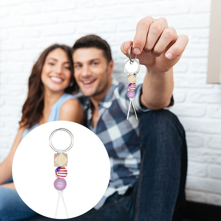 Round wrist deals keychain