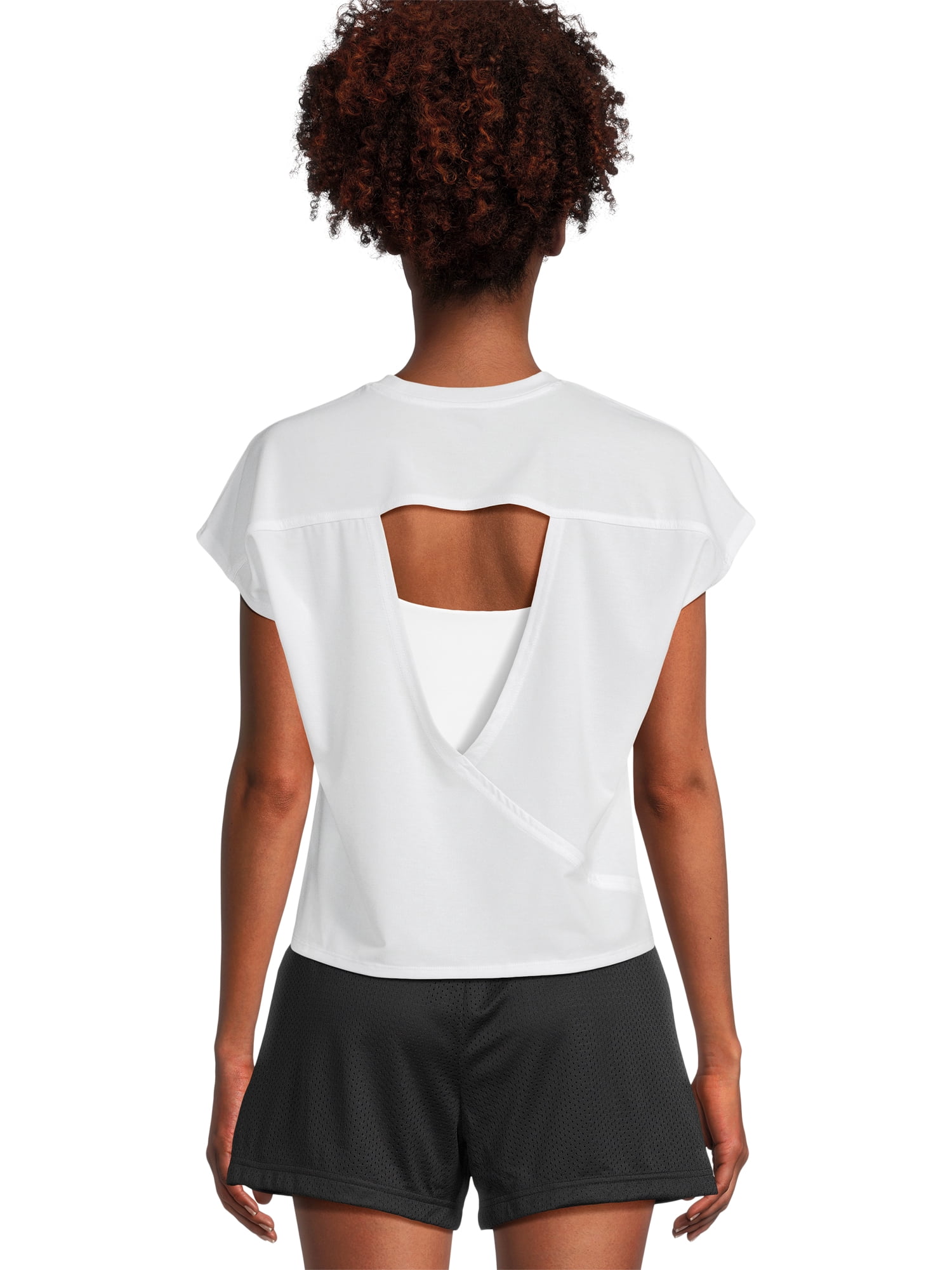 Avia Women's Cutout Back Dolman Sleeve T-Shirt, Sizes XS-XXXL