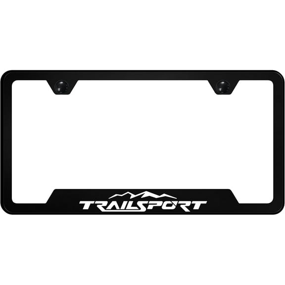 Au-TOMOTIVE GOLD, INC. Officially Licensed UV Printed Logo on Black Polycarbonate Notched License Plate Frame for Honda Trailsport