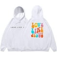 thumbnail image 4 of ALLTB Women Love like Jesus Sweatshirt Jesus Faith Shirts Religious God Oversized Pullover Hoodie Christian Tshirts, 4 of 6