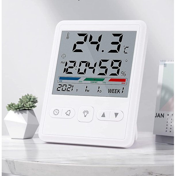GFH Desktop Digital Thermometer With Temperature And Humidity Monitor