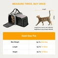 thumbnail image 3 of LitaiL - Portador para gatos con caja de arena, transportador de viaje suave para gatos con portador de alimentos, transportador portátil expandible para viajes en coche, hasta 20 libras para viajes, 3 of 5