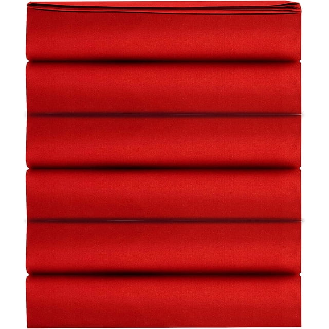 Mocassi Drap Plat 1500 Fils, Lot de 6, Full, Rouge