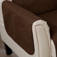 thumbnail image 3 of Great Bay Home Medallion Stitched Reversible Washable Pet Furniture Protector  (Sofa, Chocolate / Taupe), 3 of 8