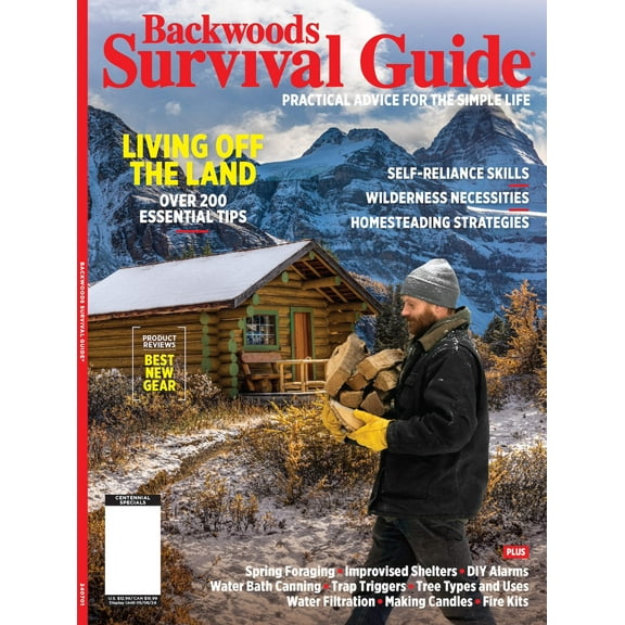 Backwoods Survival Guide - Living Off The Land No. 26: 200 Tips, Spring Foraging, Improvised Shelters, DIY Alarms Candles, Water Bath Canning, Trap Triggers, Water Filtration, Fire Kit Gear Guide