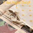 thumbnail image 4 of 1 Pair Yellow Daisy Linen Curtains Rustic Country Style Light Filtering Rod Pocket Window Drapes Beige Tassels, 52" W x 72" L, 4 of 7