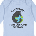thumbnail image 4 of Inktastic Save Earth It's the Only Planet with Cats with Black Cat Boys or Girls Long Sleeve Baby Bodysuit, 4 of 5