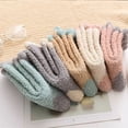 thumbnail image 7 of 5 Pairs Women's Fuzzy Socks with Non-Slip Grips, Soft Fluffy Slipper Ankle Socks for Winter Warmth, Home Sleep & Hospital Use, 7 of 7