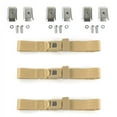 thumbnail image 1 of AMC Matador 1971-1978 Standard 2 Point Tan Lap Bench Seat Belt Kit with Bracketry - 3 Belts, 1 of 1