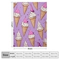 thumbnail image 4 of COMIO  Blueberry Ice Cream Soft Blanket Flannel Cozy Fuzzy Cute Food Throws for Nap Bed Couch Home Decor Tapestries Child Plush Gifts All-Seasons for Pet, 4 of 6