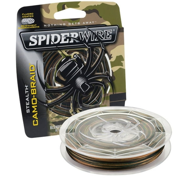 Spiderwire Stealth Braid Fishing Line, 15 lb, super strong with thin diameter for smooth and quiet performance.