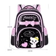 thumbnail image 5 of Mochila De Cuero Impermeable Gatito Con Lapicera  Negro moño rosa, 5 of 5