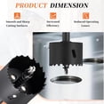 thumbnail image 4 of GEREMF-Bi-Metal Hole Saw 4-23/32", M42 HSS Circular Head 120mm Hole Cutter with Center Drill Bit - for Thick Stainless Steel Hard Steel Sheet, Black, 4 of 4