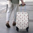 thumbnail image 3 of White Cow Black Spot Bow Pattern Luggage Cover Fashion Suitcase Cover Baggage Covers Fit 25-28 Inch Luggage (Go Travel), 3 of 5