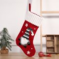 thumbnail image 2 of Paquete de 4 calcetines de Navidad, calcetines de Navidad de punto de cable rústico de gran tamaño en rojo y verde, para decoraciones de temporada de vacaciones familiares JAMW Sencillez, 2 of 5