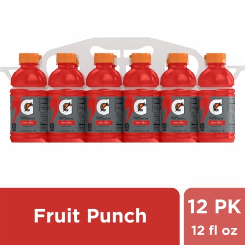 2X-Gatorade Thirst Quencher Mini Red Fruit Punch Electrolyte Enhanced Sports Drink - 12 fl oz - 12 bottles