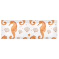 thumbnail image 6 of Yayeee Kitchen Valance Rod Pocket 54" x 18" Living Room Window Curtain, Orange Seahorse, 6 of 6