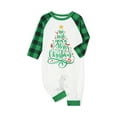 thumbnail image 3 of Family Matching Christmas Pajamas, StarLetter Print Long-Sleeved Tops + Plaid Pattern Trousers Sleepwear Outfits, 3 of 10